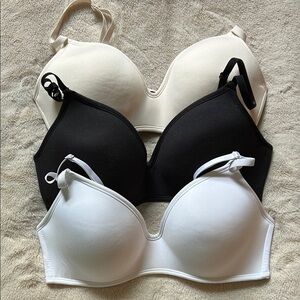 Women's Black, White, and Cream Bras